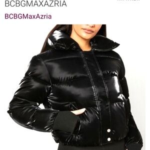 NWT BCBG Maxazria Cropped Puffer Jacket M  ~ CHIC!